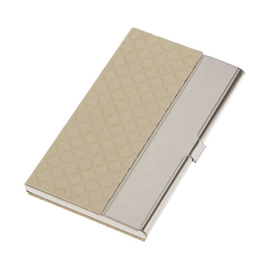 Business Card Box Stainless Steel Box of Business Cardcase Card Organizer Card Holder - ebowsos