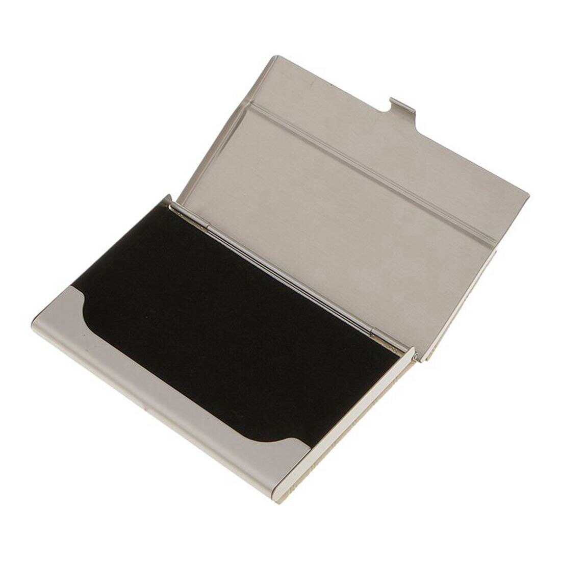 Business Card Box Stainless Steel Box of Business Cardcase Card Organizer Card Holder - ebowsos