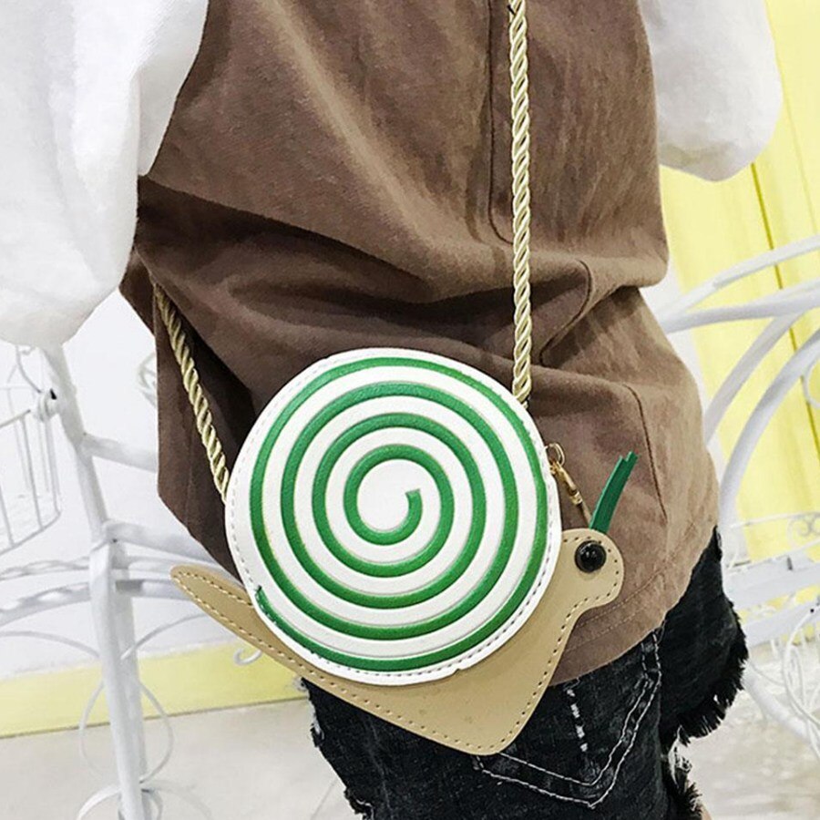 Cartoon Snail Cute Children'S Shoulder Bag Personality Wild Purse Mini Accessories Bag - ebowsos