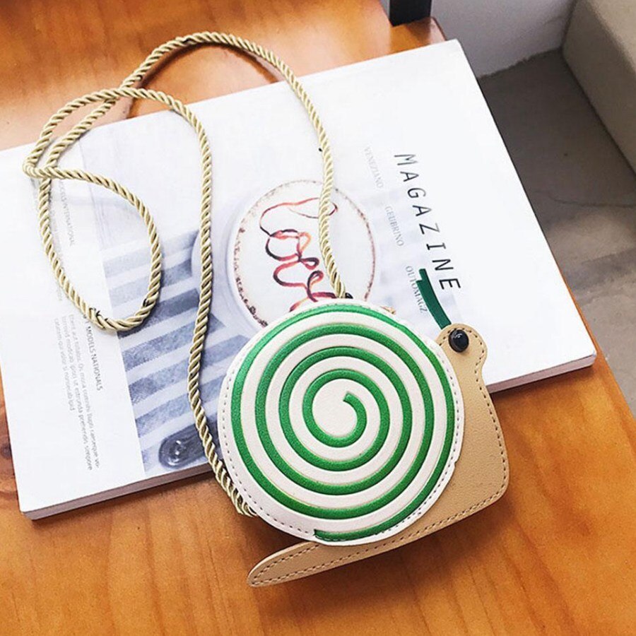 Cartoon Snail Cute Children'S Shoulder Bag Personality Wild Purse Mini Accessories Bag - ebowsos