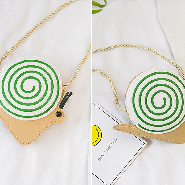 Cartoon Snail Cute Children'S Shoulder Bag Personality Wild Purse Mini Accessories Bag - ebowsos