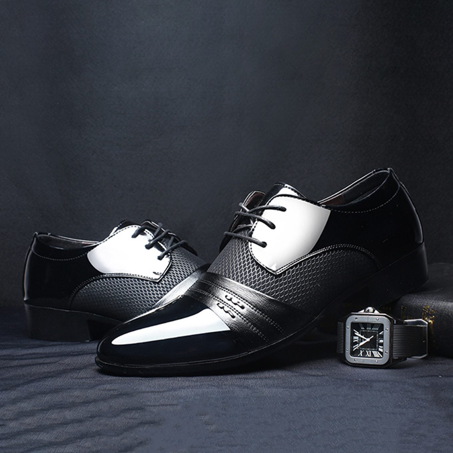 Classical Fashion Wedding Flats Shoes Men Dress Luxury Men'S Business Oxfords Casual Shoe Black / Brown Leather Derby Sho - ebowsos