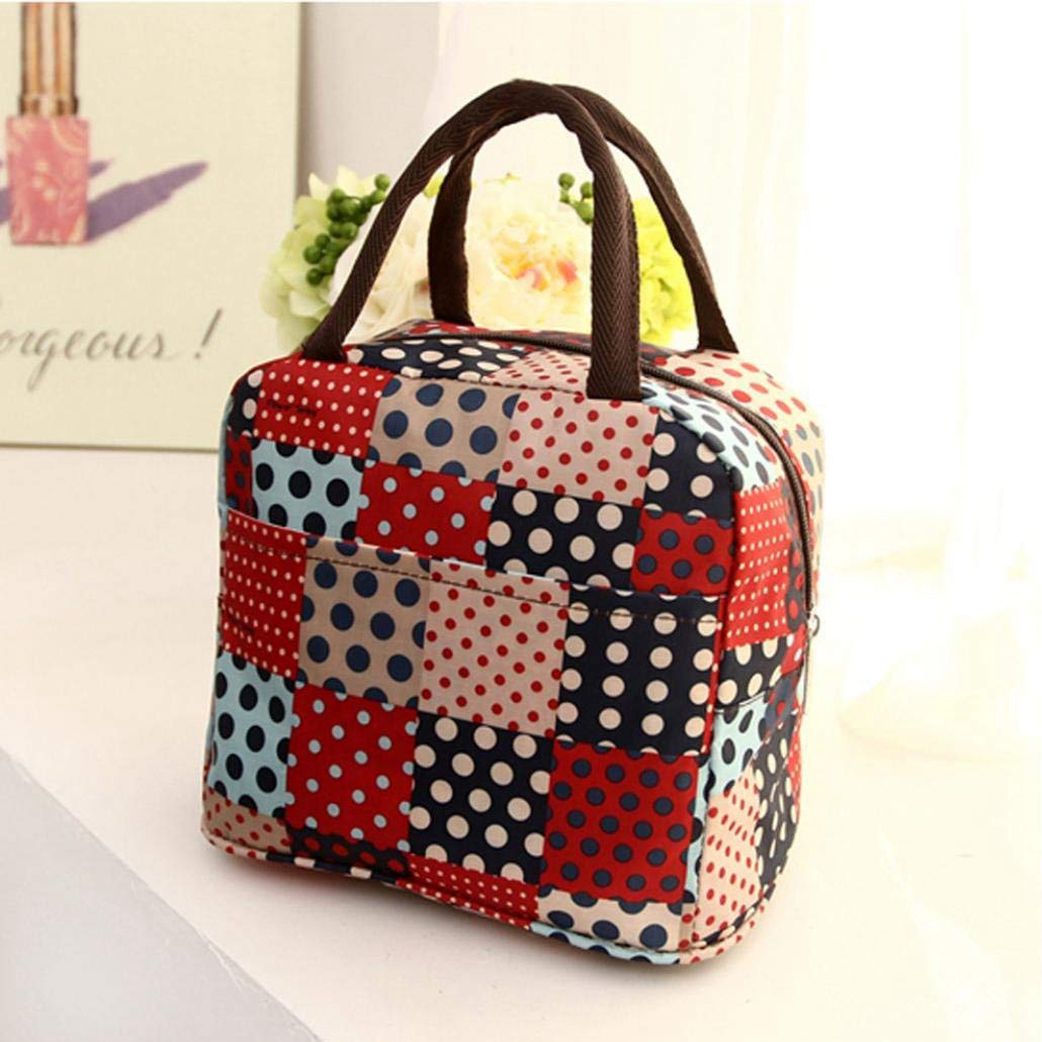 Color Freshness lunch bag Thermal insulated lunch box Tote Bento Pocket Lunch Container Cooler Bag - ebowsos