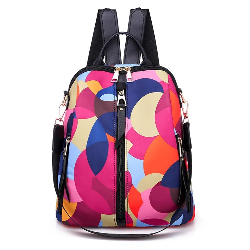 Color Women Backpack Waterproof Oxford Fashion Cute Backpack Pack Cloth Large Capacity Student Backpack Ladies Casual Kna - ebowsos