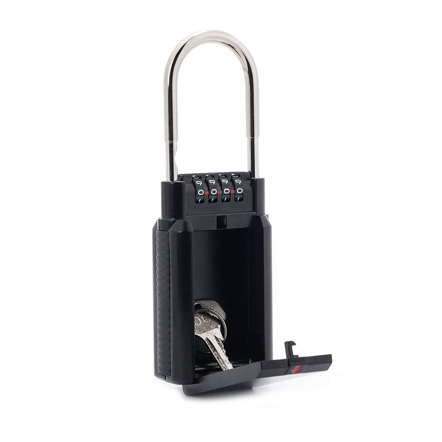 Combination Lock Box Key Storage Lock Box 4-Digit Combination Lock Waterproof Indoor/Outdoor - ebowsos