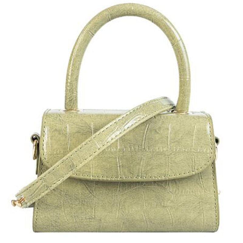Crocodile Lady Handbags Fashion Simple Shoulder Bag Retro Diagonal Small Square Bag - ebowsos