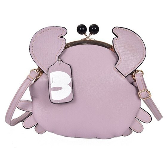 Cute Crab Bag Unique Design Ladies Animal Messenger Bag Women Bag Crossbody Shoulder Bag Gift for Girl - ebowsos