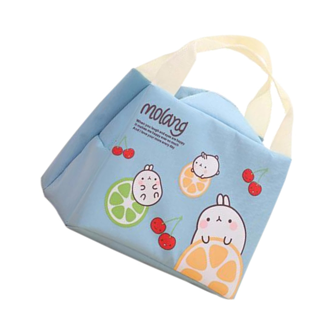 Cute Rabbit Canvas Lunch Thermal Bag Portable Insulated Food Picnic Bags Cooler Lunch Box Bag Tote - ebowsos