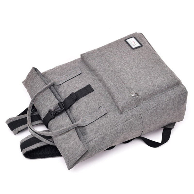 DINGXINYIZU Neutral outdoor leisure fashion college backpack USB laptop bag - ebowsos