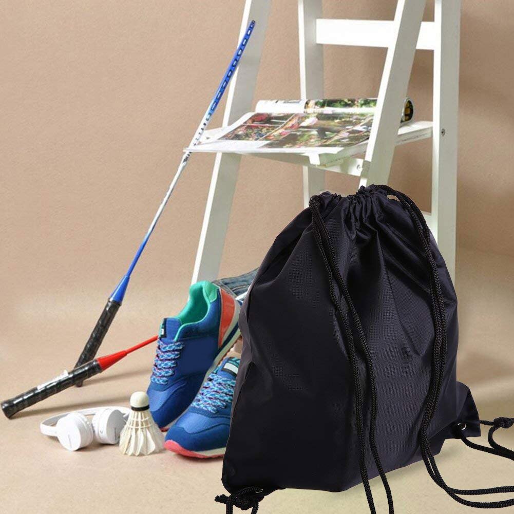 Drawstring Bag Folding Sport Backpack Nylon Gym Training Sackpack Storage Portable Use - ebowsos