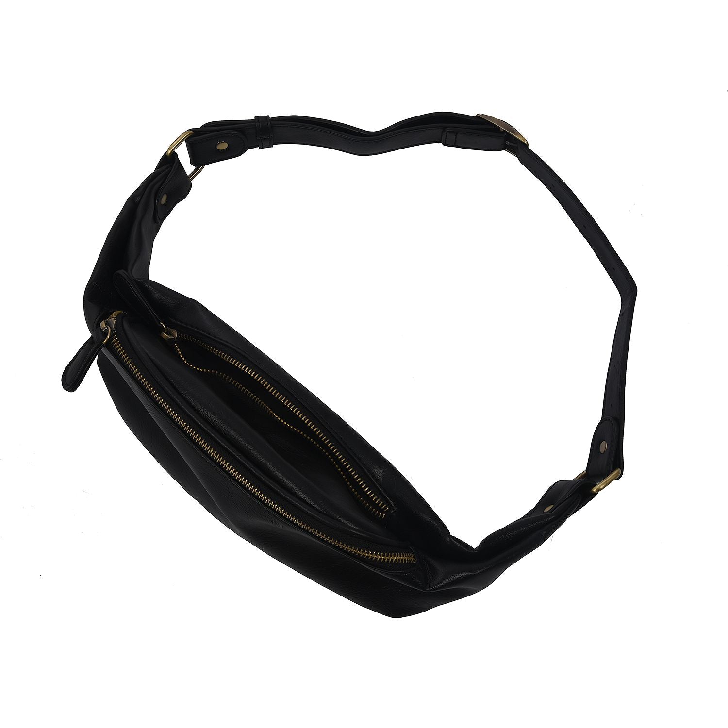 ETONWEAG 1x men outdoor leisure PU leather small chest bag pockets 26 * 10 * 11cm - ebowsos