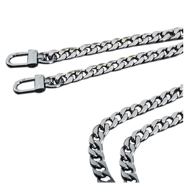 Exquisite Flat Chain For Handbag Or Shoulder Strapping Bag Silver 100CM - ebowsos