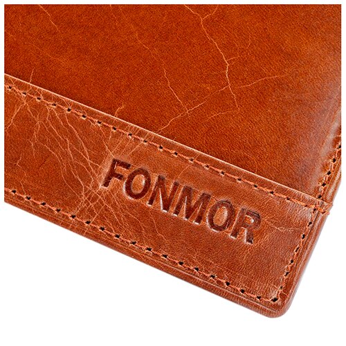 FONMOR Vintage Oil Wax Leather Men's Short Small Wallet Simple Fashion Card Holder Wallets Brown - ebowsos