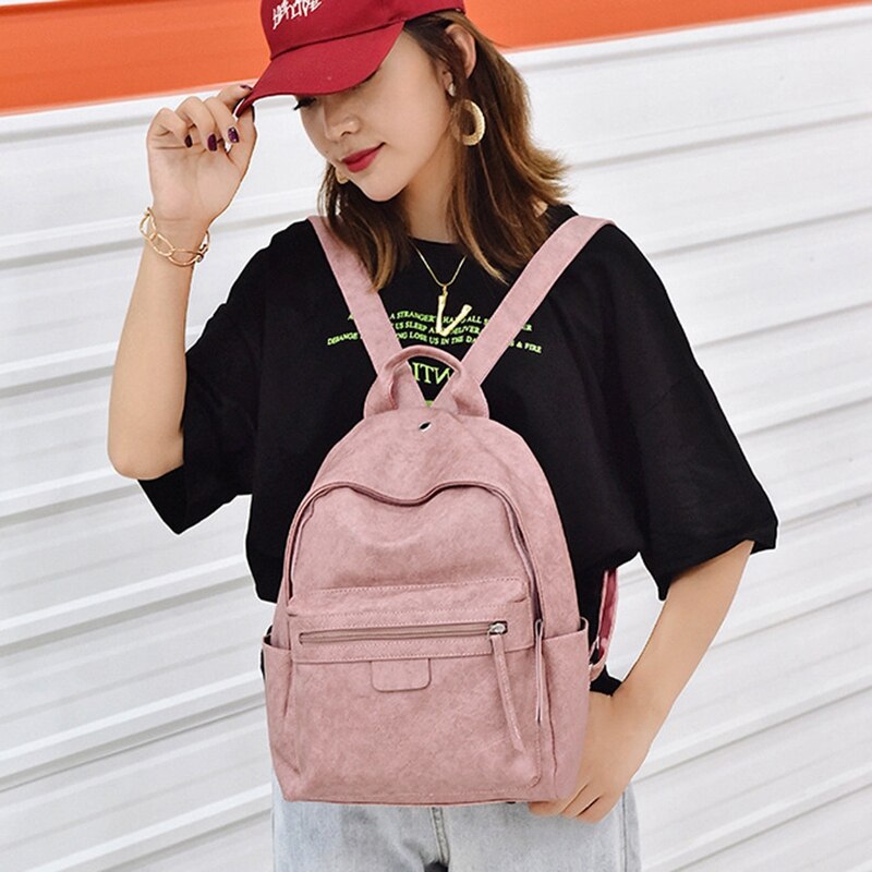 Fashion Backpack Lady Bag Wild Casual Korean Version Of The College Wind Small Backpack - ebowsos