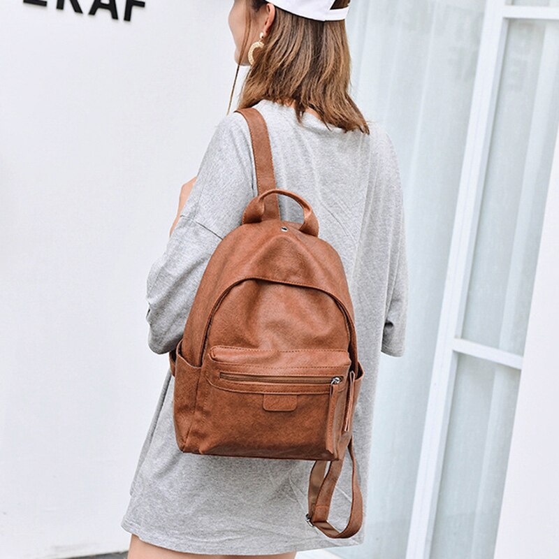 Fashion Backpack Lady Bag Wild Casual Korean Version Of The College Wind Small Backpack - ebowsos