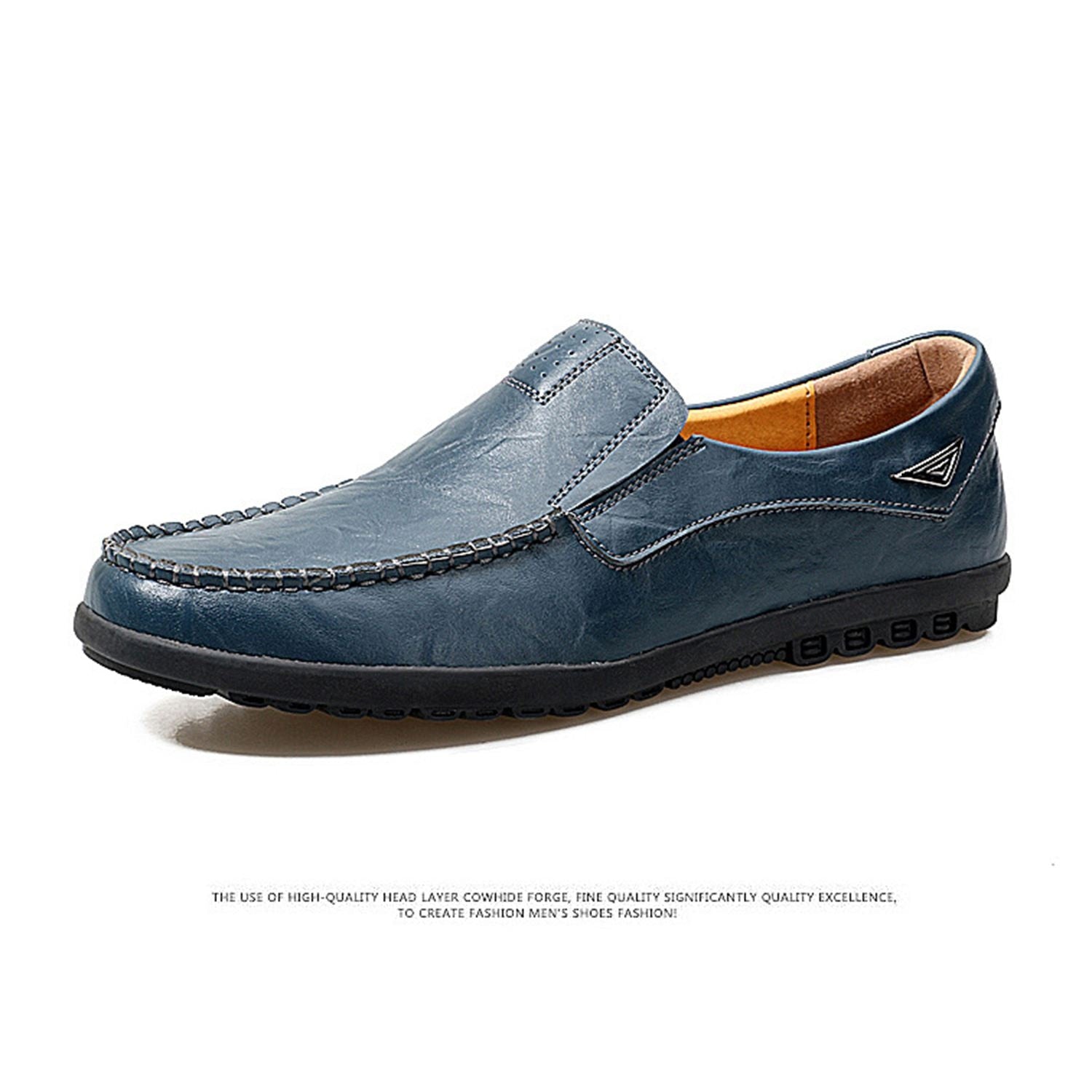 Fashion Casual Driving Shoes Genuine Leather Loafers Business Men Shoes Men Loafers Luxury Flats Shoes Men - ebowsos