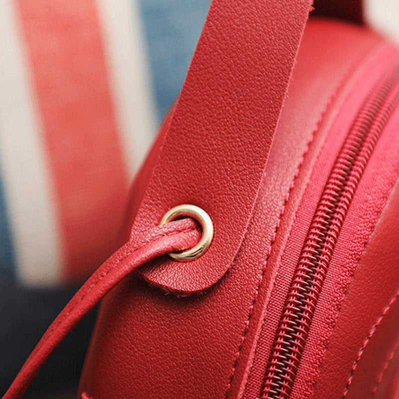 Fashion Cute Round Heart-Shaped Pattern Women'S Zipper Messenger Bag Shoulder Bag Handbag - ebowsos