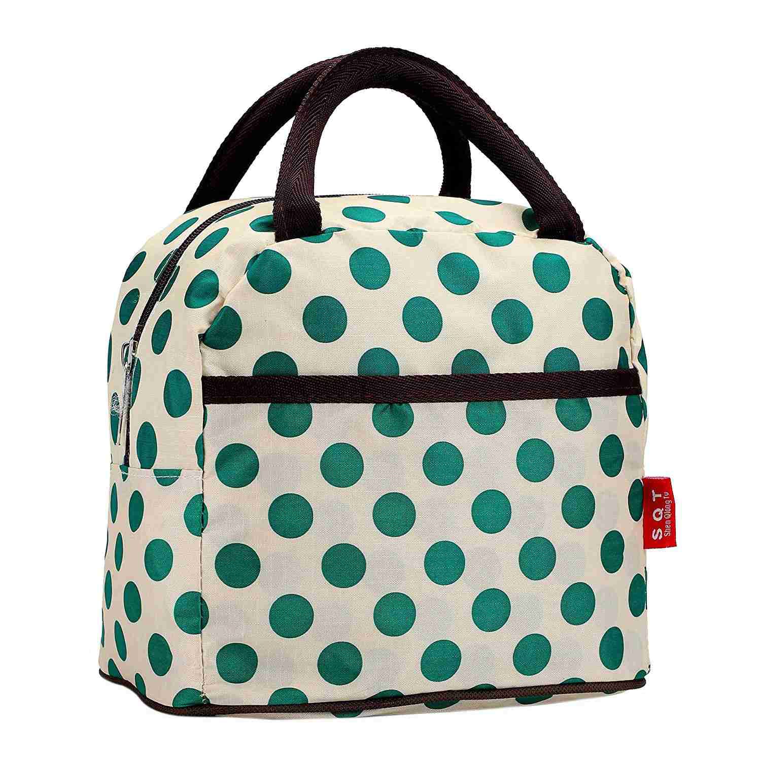 Fashion Lunch Bag Tote for Women Work School green - ebowsos