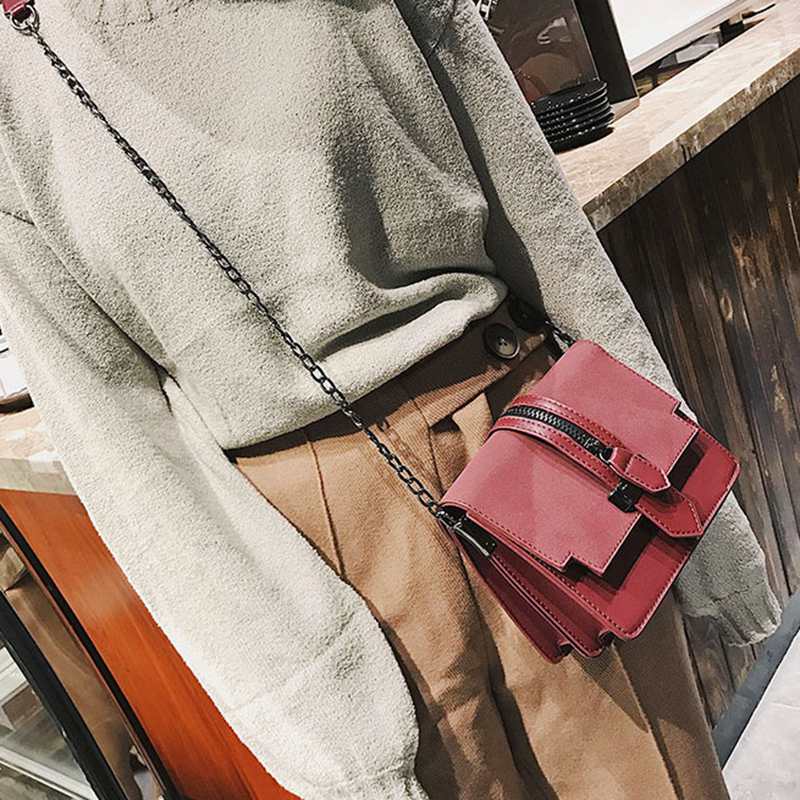 Fashion Matte PU Leather Women Bags Handbags Designer Shoulder Bag Small Chain Crossbody Messenger Bags - ebowsos