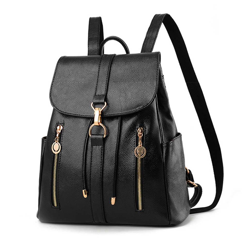 Fashion Shoulder Bag Rucksack Women Girls Ladies Backpack Travel Bag PU leather + polyester Backpack - ebowsos