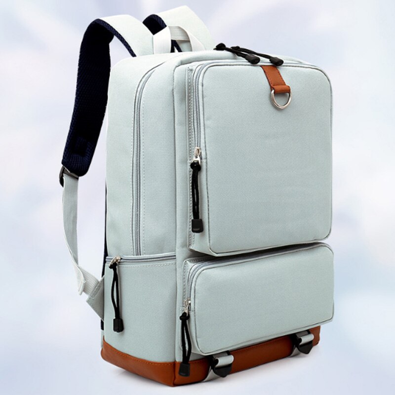Fashion Solid Color Student Computer Backpack Unisex Waterproof Backpack Men'S Multi-Function Ladies Backpack - ebowsos
