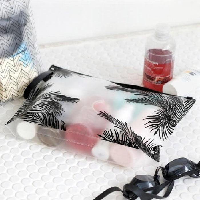 Fashion Women Clear Cosmetic Bags PVC Toiletry Bags Travel Organizer Makeup Bag Bath Wash Make Up Box - ebowsos