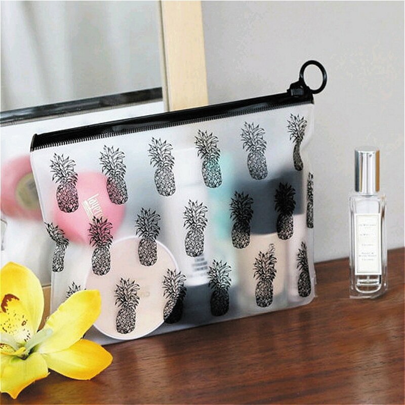 Fashion Women Clear Cosmetic Bags PVC Toiletry Bags Travel Organizer Makeup Bag Bath Wash Make Up Box Type3-M - ebowsos