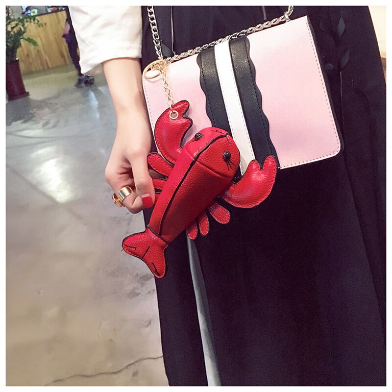 Fashion Women Lobster Handbag PU Leather Cross-body Cute Coin Purse-red - ebowsos