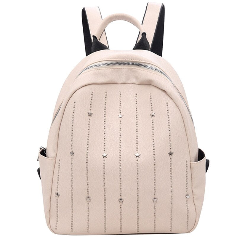 Fashion Women'S Backpack Small Stars Pattern Soft Multi-Function Small Backpack - ebowsos