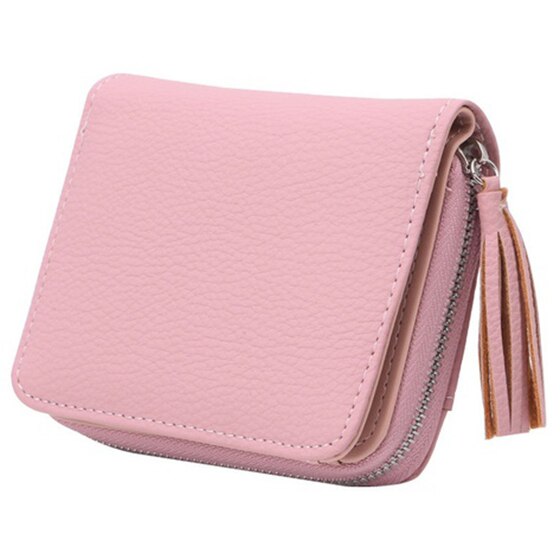 Fashion Women Tassel Wallet Leather Short Purse Fashion Zipper Card Holder - ebowsos