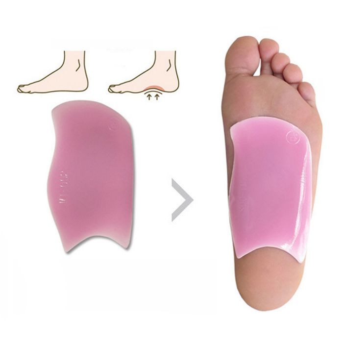 Flat foot orthopedic shoes instep supporting pad insole insert pain silicone pad - ebowsos
