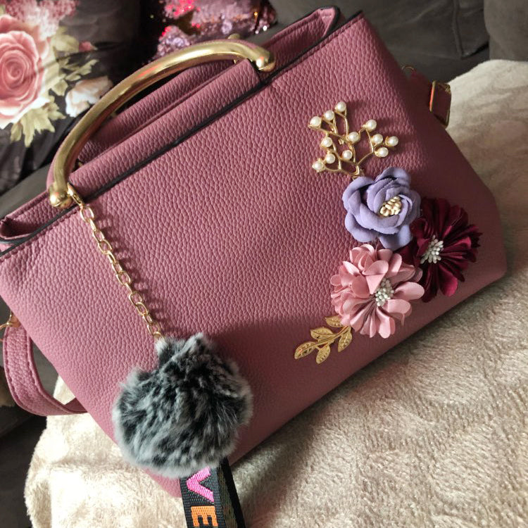 Flowers Women's Tote Leather Clutch Bag Small Ladies Handbags Women Messenger Bags Sac - ebowsos