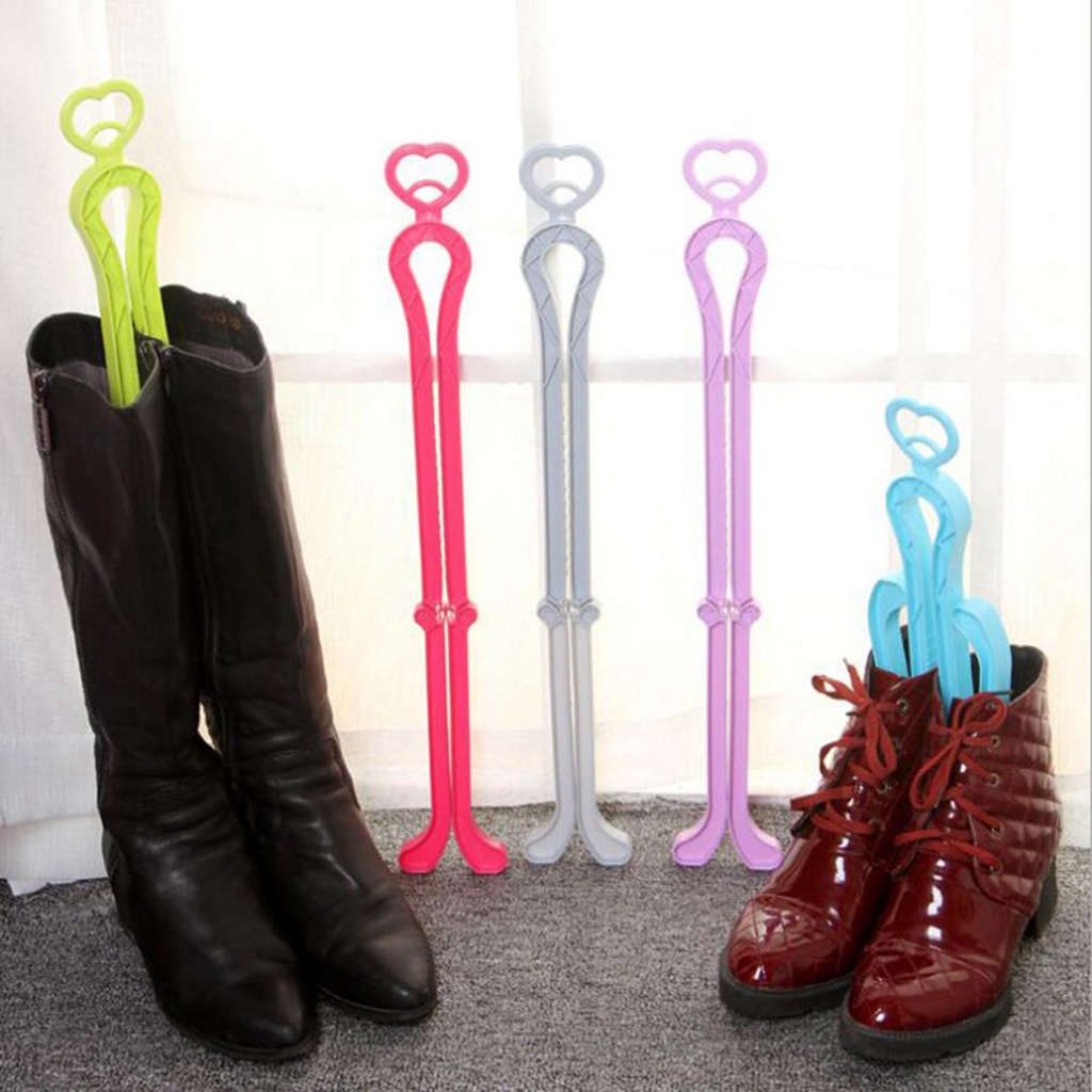 Folding Boot Shaper Plastic Long Boots Shaper Stands Boots Knee Boot Rack 6 Pcs Random Colors - ebowsos