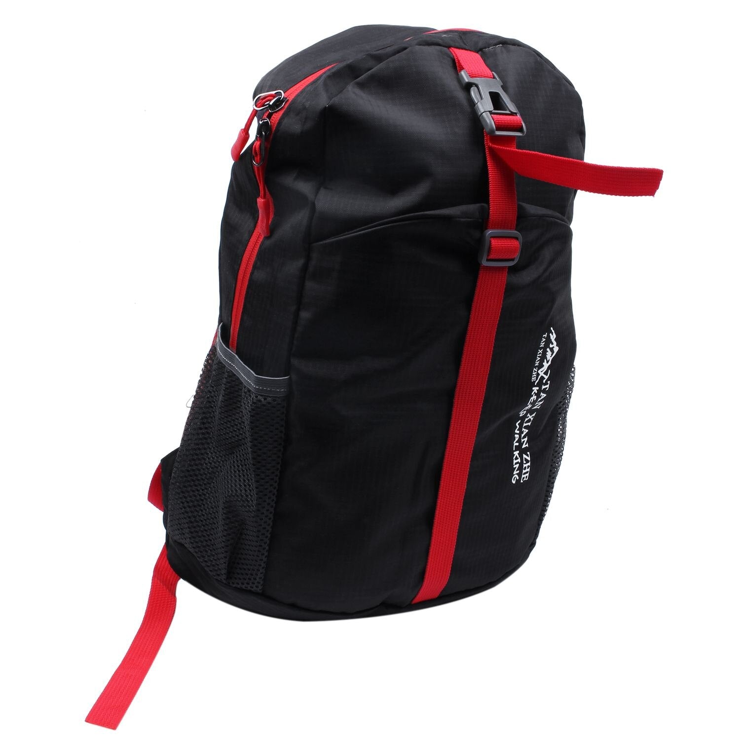 Folding Sports bag outdoor travel climbing backpack, Black - ebowsos