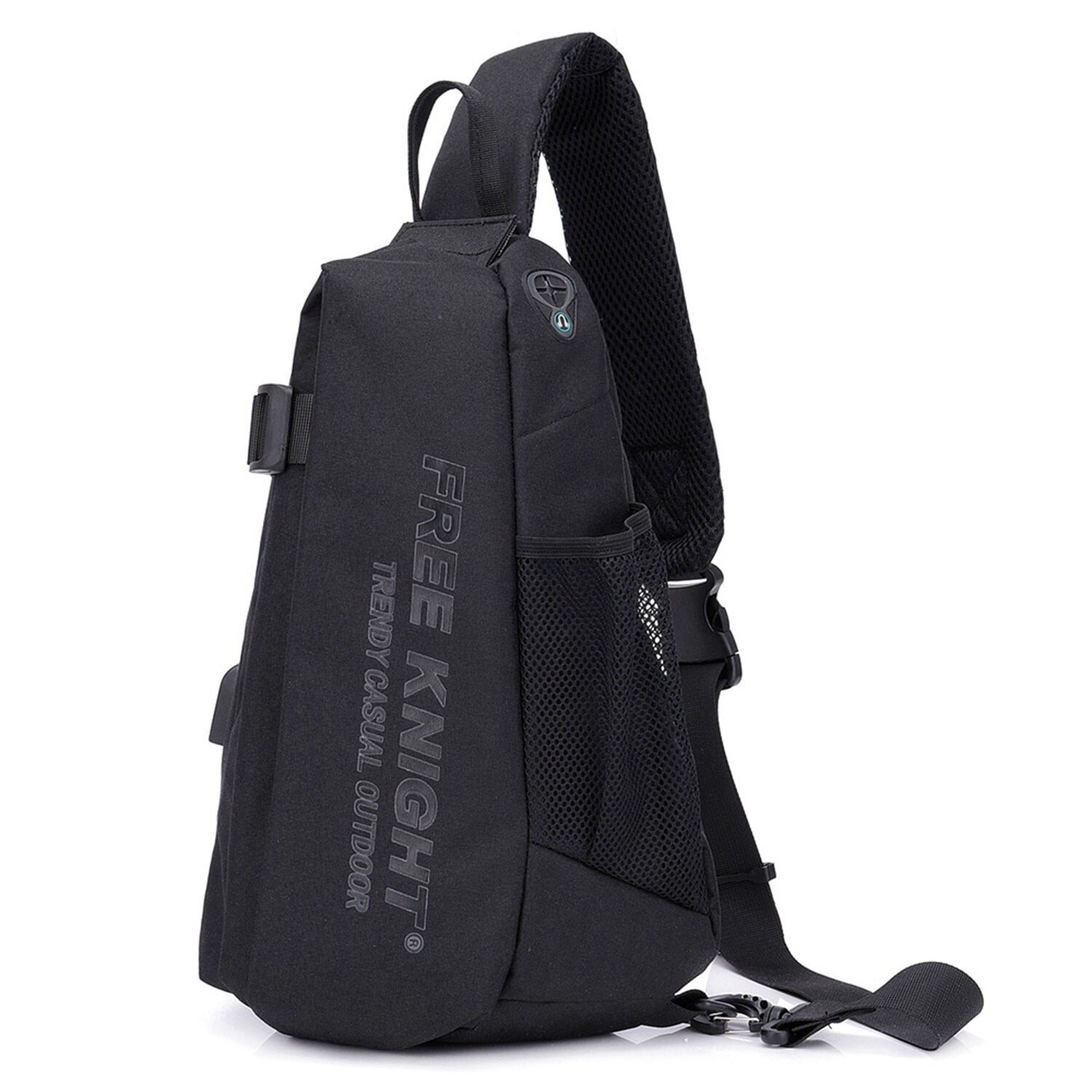 Free Knight Large Usb Charging Chest Bags Outdoor Waterproof Anti-Theft Fashion Shoulder Messenger Crossbody Bags Travel - ebowsos