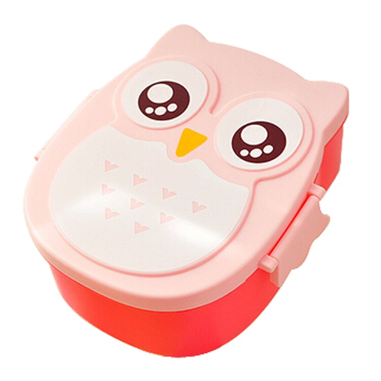 Fun Life Bento box Cartoon cute owl Bento Lunch meal box tableware yellow - ebowsos