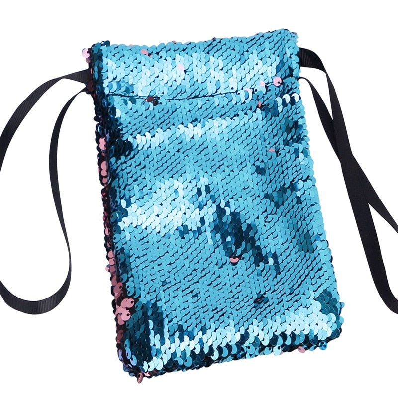 Girls Sequin Coin Purses Card Key Holder Change Organizer Cute Polka Dot Money Pouch Portable Small Wallets Bag Case - ebowsos