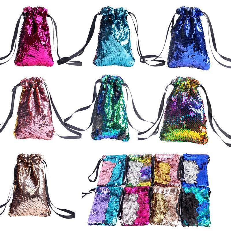 Girls Sequin Coin Purses Card Key Holder Change Organizer Cute Polka Dot Money Pouch Portable Small Wallets Bag Case - ebowsos