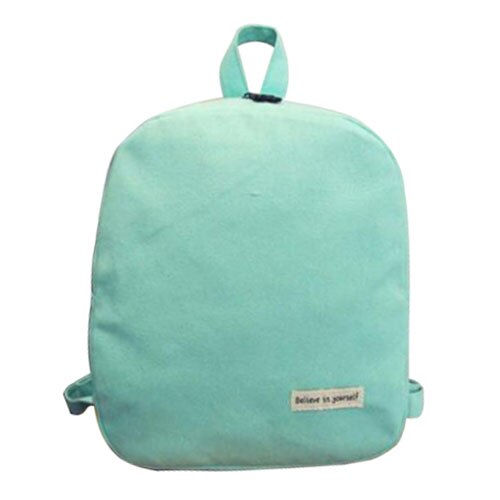 Girls Women Canvas School Bag Travel Backpack Satchel Shoulder Bag Rucksack Black - ebowsos