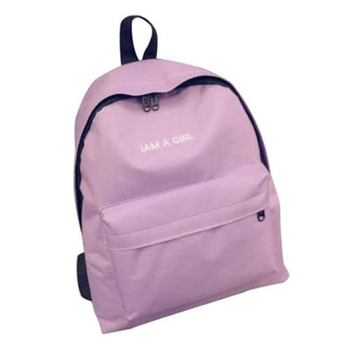 Girls Women Canvas School Bag Travel Backpack Satchel Shoulder Bag Rucksack Blue - ebowsos