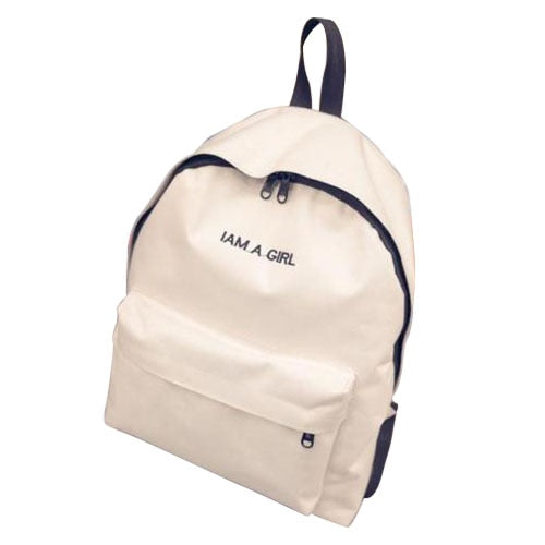 Girls Women Canvas School Bag Travel Backpack Satchel Shoulder Bag Rucksack Blue - ebowsos