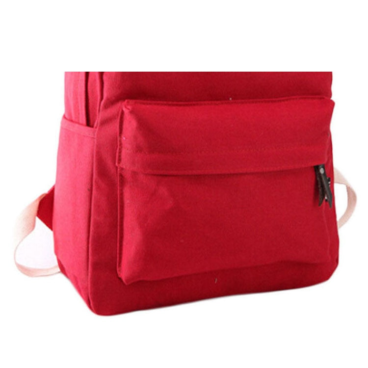 Girls Women Canvas School Bag Travel Backpack Satchel Shoulder Bag Rucksack LOT #6 Gray - ebowsos