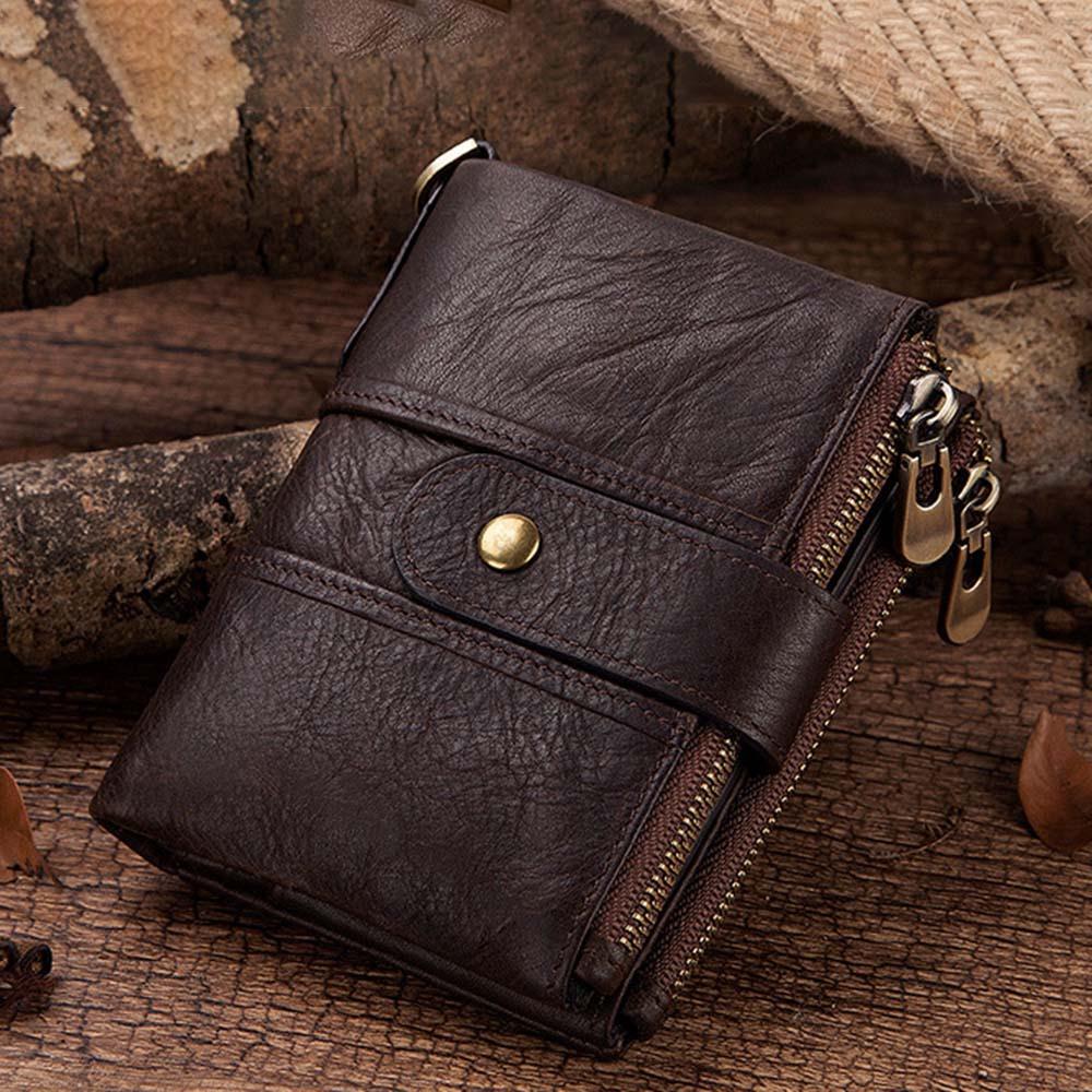 Gzcz Wallet Wallets New Fashion Women Genuine Leather Wallets For Organizer Coin Purse Clutch Short Small(Coffee) - ebowsos