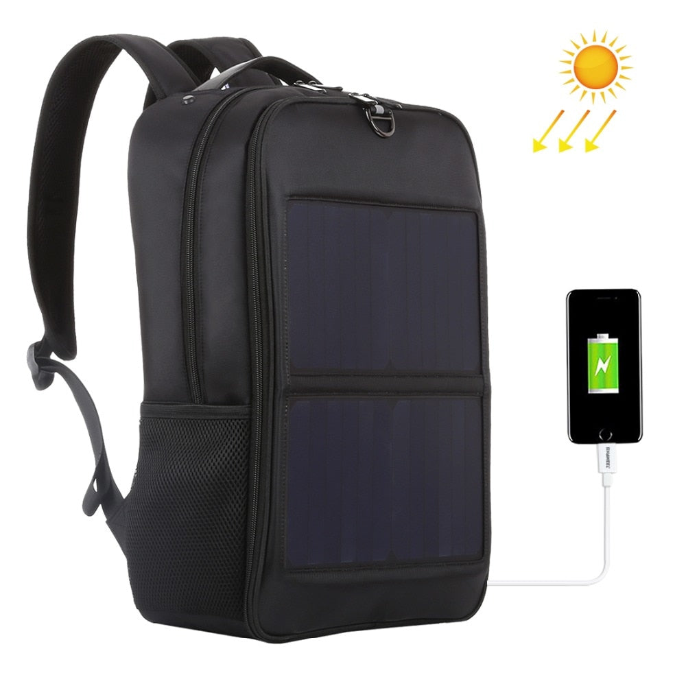 Haweel Solar Panel Backpacks Convenience Charging Laptop Bags for Travel 14W Solar Charger With Handle and Dual USB Charg - ebowsos