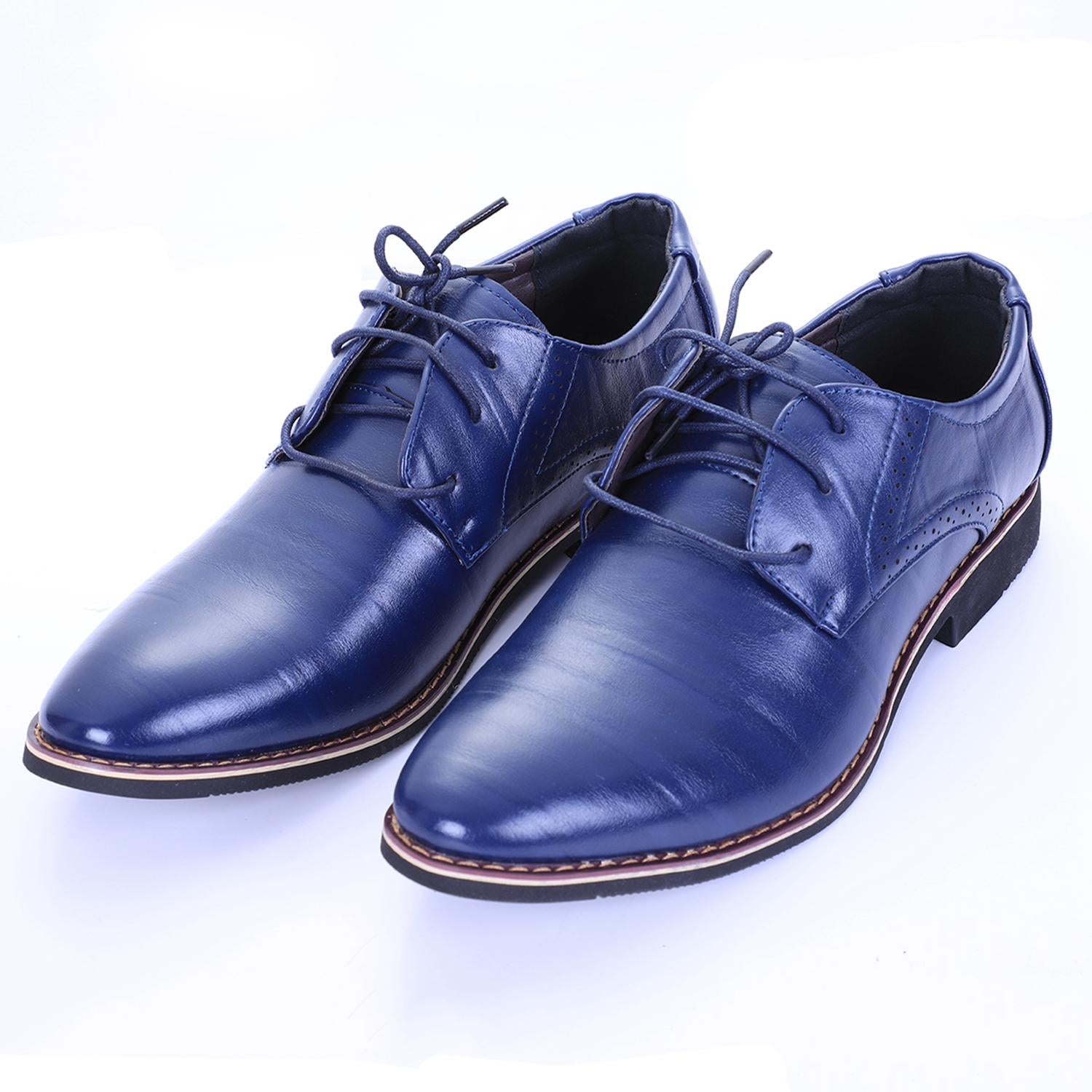 High Quality Genuine Leather Men Brogues Shoes Lace-Up Bullock Business Dress Men Oxfords Shoes Male work shoes Formal Sh - ebowsos