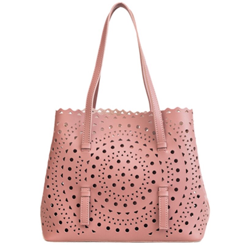Hollow Lady Bag Simple Shoulder Bag Small Casual Composite Bag Fashion Ladies Handbag Messenger Bag - ebowsos