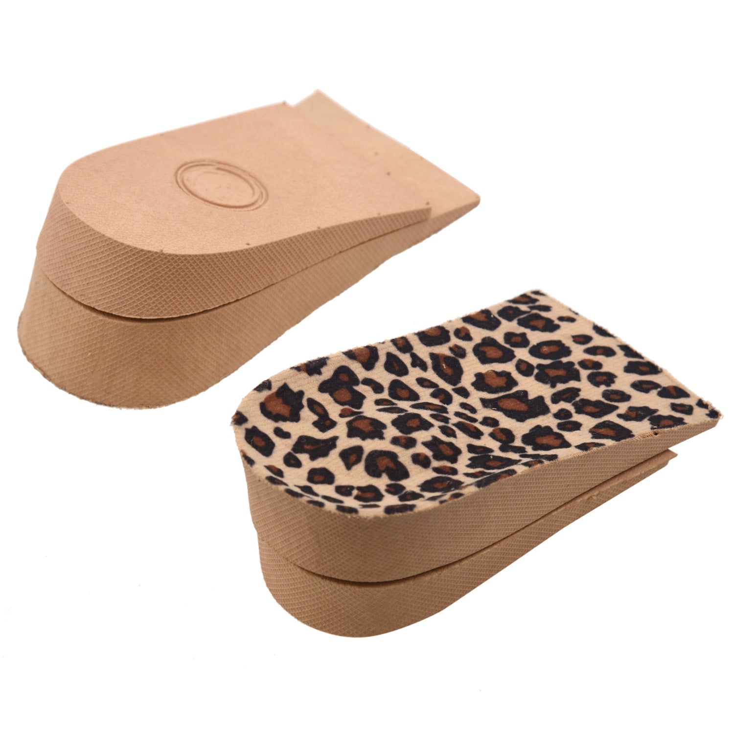 Hot 4 x Sole Heel Pad PVC Leopard Growing for Women Men + 4.5cm - ebowsos