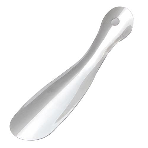 Hot 7 1/2 inches New Shoehorn Professional Glossy Metal and Steel Plate-Silver. - ebowsos