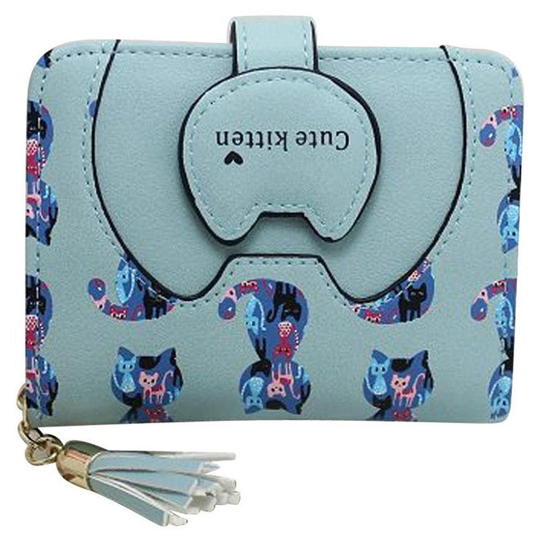 Hot Cute 6 colors Women Cat Purse Short Wallet Bags Handbags Card Holder - ebowsos