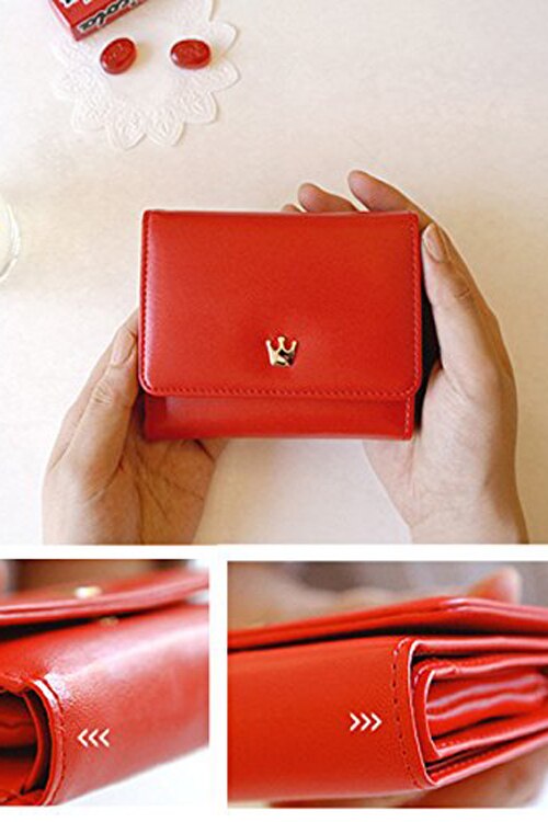 Hot Cute Women Girl Purse Crown Wallet Bag PU Leather Clutch Bag - ebowsos